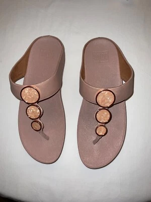 Tangas FitFlop Puntera Fino Metálica Mancha Piedra Comodidad 9 EU 41 Foto 1 de 4