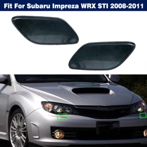Headlamp Washer Spray Nozzle Cover Cap Pair For Subaru Impreza WRX STI 2008-2011 - Imagen 1 de 7