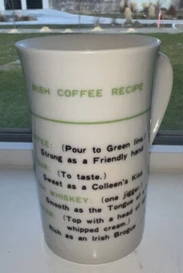 Irish Coffee Mug Vintage Recipe Cup Leprechaun Shamrock - Picture 1 of 8