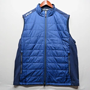 Gilet da golf Ralph Lauren RLX full zip blu navy da uomo taglia large nuovo con etichette prezzo al dettaglio consigliato dal produttore $228 - Foto 1 di 7