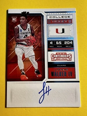 2018 Contenders Draft Picks Lonnie Walker IV Auto RC #63.1 Brooklyn Nets - Image 1 of 4