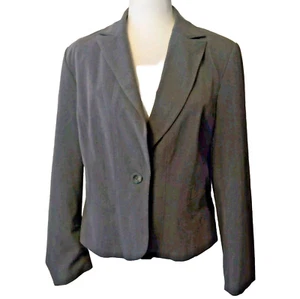 Chaqueta/Blazer Bandolino Elastizado Mezcla Algodón Talla 12 Forrado Carbón Fin de Semana - Imagen 1 de 11