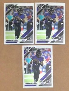 Panini Donruss Optic Football 2019 Lamar Jackson Ravens MVP Base ¡Lote de 3 tarjetas #9! - Imagen 1 de 2