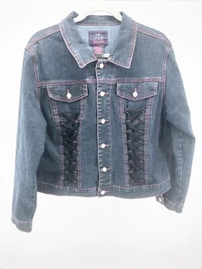 Crest Jeans Women's Size XL Jean Jacket Stretch Denim Excellent - Picture 1 of 12