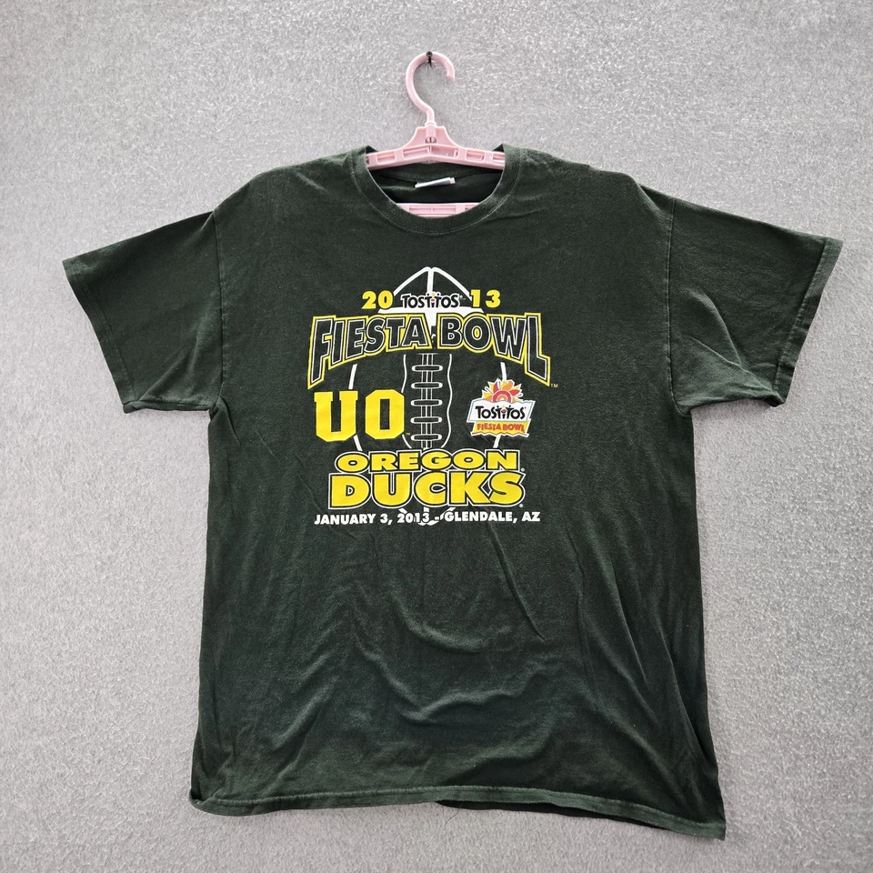 Camisa DE COLECCIÓN Oregon Ducks Hombres L Verde Ropa Deportiva Fiesta Bowl Logo Foto 1 de 4