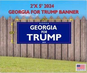 TRUMP MAGA 2024 BANNER GEORGIA PARA TRUMP 2 PIES X 5 PIES - Imagen 1 de 1