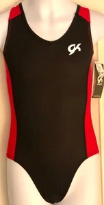 GYMTEK GK MÄDCHEN MEDIUM SCHWARZ ROT TECHMESH GK GYMNASTIK TANK TRAININGSANZUG CM - Bild 1 von 7