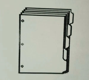 Blank Index Tabs 90# 1/5 Cut 3 Hole Collated, 5 Box/50 Sets ea (1250 tab sheets) - Picture 1 of 7