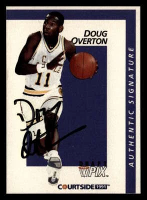 1991 Courtside Doug Overton #39 Autograph Auto La Salle Explorers ZZ4105 - Image 1 of 2