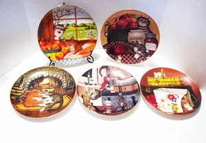 Purrfect Paar Teller Charles Wysocki 5er Set Bradford Exchange dekorativ 2001 - Bild 1 von 16