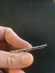 FLUTE Stick pin And Pewter Music Stand See Pictures - Picture 1 of 4