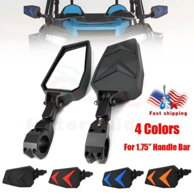 1.75" UTV Side View Mirrors For Polaris RZR 570 PRO XP Honda Talon 1000R 1000X - Image 1 of 4