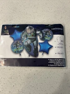 Buzz Lightyear Foil Balloon Bouquet Decoration Toy Story Party Supplies NEW NIP - Picture 1 of 3