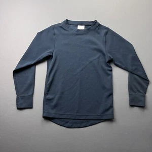 Lands’ End Thermal Shirt Boy's 8 Medium Long Sleeve Base Layer Navy Blue Warm - Picture 1 of 12