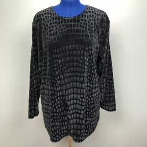 Extra Point By Reference Point Women's Size 1X Velvet Long Sleeve Tunic Sweater - Picture 1 of 7