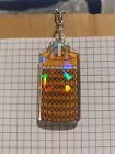Orange holographic cat cup keychain