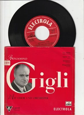 Benjamino Gigli - Ave Maria Agnus Die Ständchen Wiegenlied 7"  Single EP EMI - Bild 1 von 2