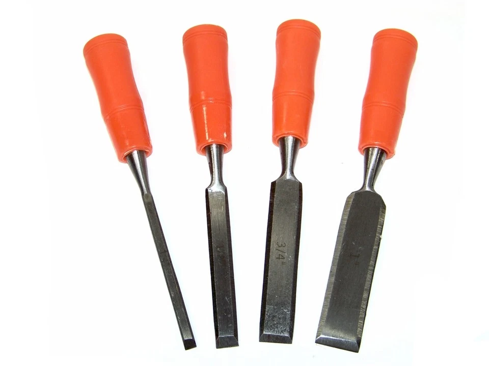 4 pcs  Go Through Wood Chisel 1/4" 1/2" 3/4" 1" Hand Tools - Image 1 of 3