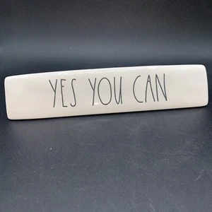 Rae Dunn “Yes You Can” Inspirational Desk Sign Plaque Office Paper Weight - Picture 1 of 4