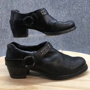 Red Wing Shoes Womens 7.5 M Ankle Booties Black Leather Block Heels Round Toe - Picture 1 of 17