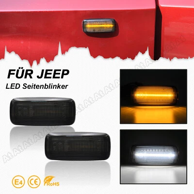 LED Schwarz Seitenblinker Standlicht Für Jeep Grand Cherokee Commander Patriot - Bild 1 von 4