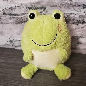 Hugfun RUNDER Plüschtier grüner Frosch GROSSE AUGEN kurze Arme & Beine gelber Bauch 8 Zoll - Bild 1 von 8