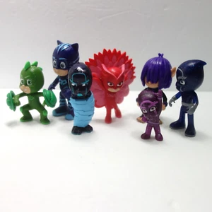 PJ Masks Toys Figures Catboy Owlette Gekko Wolfie Night Ninja Minion Lot of 7 - Picture 1 of 13