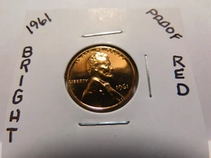 1961 DCAM-GEM Brilliant Red Proof Lincoln Cent - Picture 1 of 2