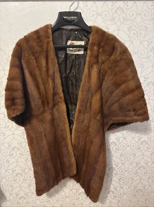 Kerr’s Mirror Room Oklahoma City Vintage Fur Fox Wrap Shawl Made In The USA - Picture 1 of 8