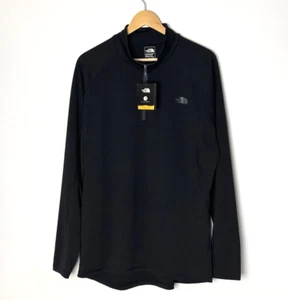 North Face Warm Long Sleeve FlashDry 1/4 Zip Base Layer Shirt Black - 2XL - Picture 1 of 9