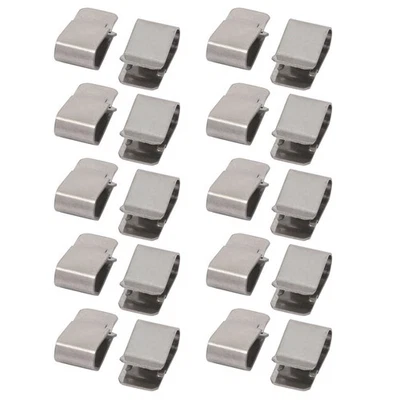 20pz 22mmx12mm Tono argento per clip in acciaio inox U per tubo da 3,5 mm - Immagine 1 di 2