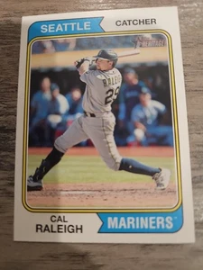 Topps Heritage Base Cal Raleigh #350 Seattle Mariners 2023 - Imagen 1 de 2