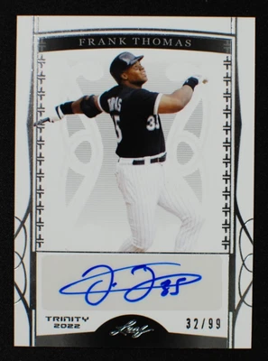 ⚾ FRANK THOMAS - 2022 Leaf Trinity "Big Hurt" HOF AUTO /99 - White Sox - Image 1 of 2