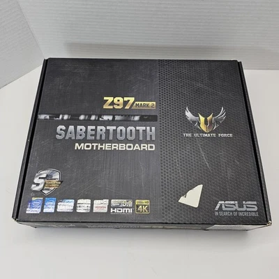 Ultimate Force Asus Sabertooth PC Motherboard Z97 Mark 2 Intel UNTESTED AS IS - Image 1 of 4