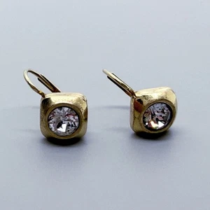 Pendientes pendientes vintage - American Double chapado en oro (parcialmente resuelto) - pedrería - Imagen 1 de 6