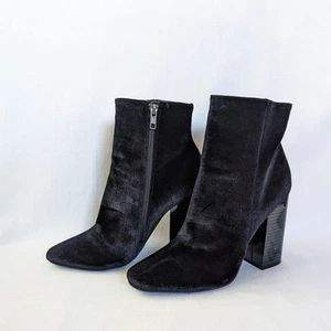 Windsor Smith EU 40.5 US 9.5 Velvet Ankle Boot Heel Black - Picture 1 of 10