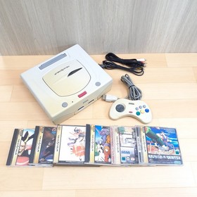 Sega Saturn console bundle with 6 games, 1 controller & cables Japanese system