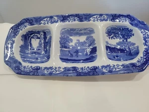 Vintage Spode Blue Italian Condiment tray, divided   MORE SPODE in my store - Picture 1 of 1