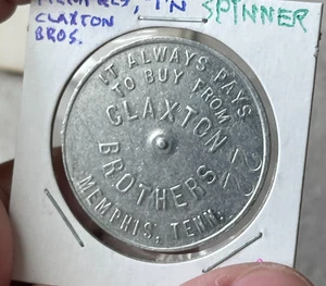 Claxton Brothers Spinner Token - Memphis Tennessee TN KH L2 - Picture 1 of 2
