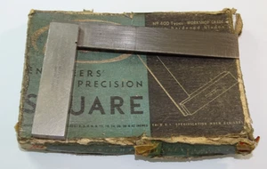 VINTAGE M&W No. 400/4 Workshop Grade Engineers Precision Square in Original Box - Picture 1 of 7