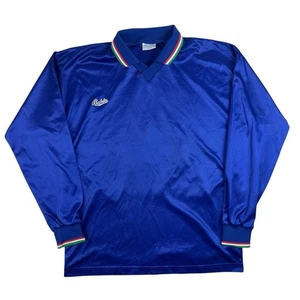 Vintage Bukta Italienisches Langarm Fußball Trikot Blau Medium - Bild 1 von 6