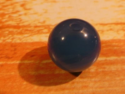 ANTIQUE GERMAN NATURAL BLUE CHALCEDONY AGATE ROUND HEIRLOOM BEAD 9.9 MM - Image 1 of 4