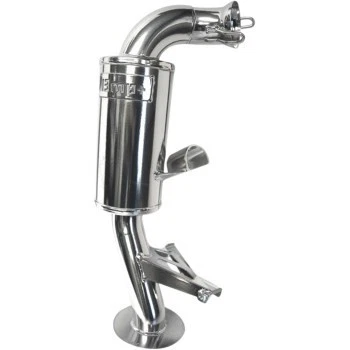 Bikeman Perf Powder Lite Muffler Silencer Can Chrome for 15-20 Polaris 800 AXYS - Image 1 of 1