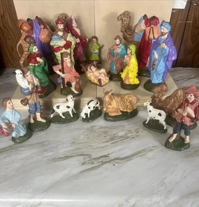 Vintage Nativity 1994 Set Of 19 JSG - Picture 1 of 11