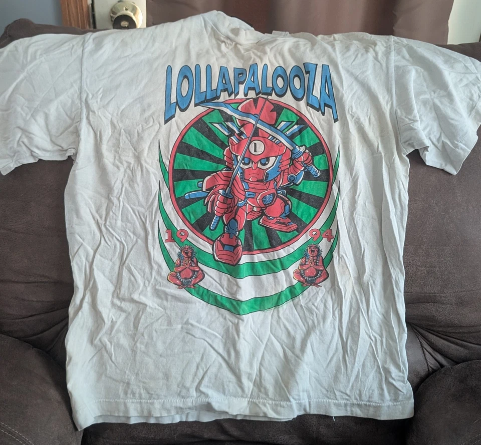 Camiseta Lollapalooza 1994 ORIGINAL Talla XL Puntada Única Años 90 De Colección Ninja Robot Foto 1 de 4