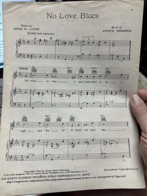 ‘41  Advance Artist George & Ira’s Little Brother ARTHUR GERSHWIN Sheet Music - Image 1 of 2