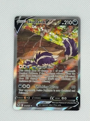 Skuntank V Alt Art 181/195 - Pokémon Sliver Tempest NM - Image 1 of 2