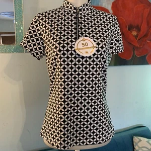 Neu Tail White Label Damen Pickleball Top Größe XS schwarz weiß UPF 50 Golf Neu mit Etikett - Bild 1 von 7