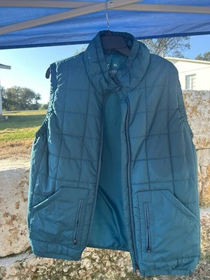 Nuevo Chaleco Xersion Cremallera Completa Unisex XL Verde Azulado Cuello Bolsillos con Cremallera Cálido Foto 1 de 4