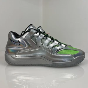 Nike KD 18 EYBL Metallic Silver Green IF2519-001 Men's Size 10 Shoes - Picture 1 of 8